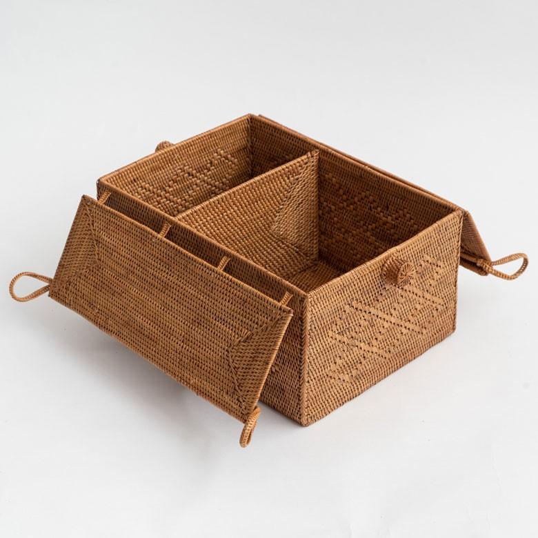 カゴバッグ ランチバッグ バスケット 収納ケース 持ち手つき アタ製 アジアン バリ雑貨 ナチュラル おしゃれ 2993 | ブランド登録なし | 11