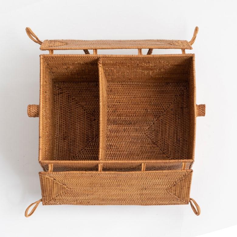 カゴバッグ ランチバッグ バスケット 収納ケース 持ち手つき アタ製 アジアン バリ雑貨 ナチュラル おしゃれ 2993 | ブランド登録なし | 06
