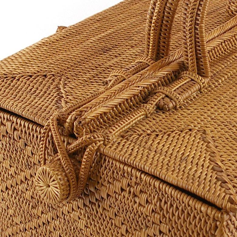 カゴバッグ ランチバッグ バスケット 収納ケース 持ち手つき アタ製 アジアン バリ雑貨 ナチュラル おしゃれ 2993 | ブランド登録なし | 09