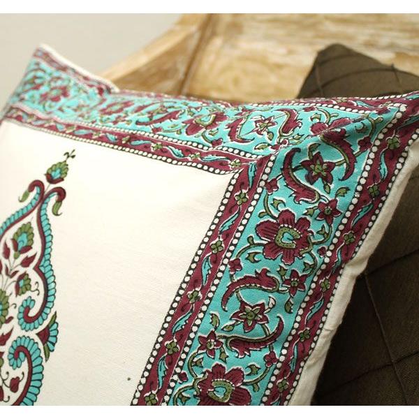 クッションカバー オリエンタルなフラワーモチーフ 40x40cm | ブランド登録なし | 04