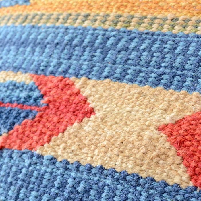 クッションカバー コットンキリム 約45×45cm おしゃれ インド綿 コットン 綿100 モダン 民族 エスニック 31002 | ブランド登録なし | 01