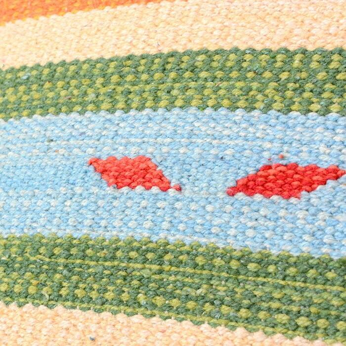 クッションカバー コットンキリム 約50×45cm おしゃれ インド綿 コットン 綿100 ネイティブ柄 民族 オルテガ モダン 31003 | ブランド登録なし | 01