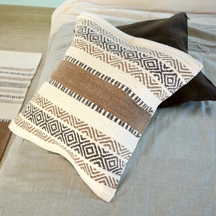 クッションカバー 45×45cm コットンキリム おしゃれ Fタイプ コットン 綿100 ネイティブ モダン オルテガ 民族 インド綿 31020 | ブランド登録なし