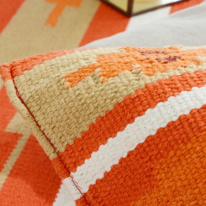 クッションカバー 45×45cm コットンキリム おしゃれ Gタイプ コットン 綿100 ネイティブ モダン エスニック オルテガ インド綿 31030 | ブランド登録なし | 01