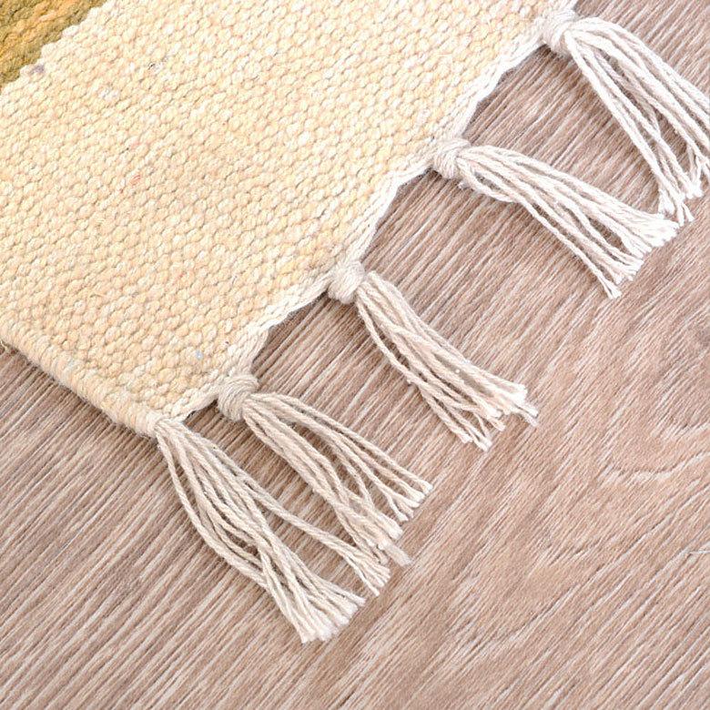 【未使用】 140×200cm ラグ 絨毯 ラグマット キリム インド綿 ラグマット キリムラグ コットンキリム ラグ カーペット