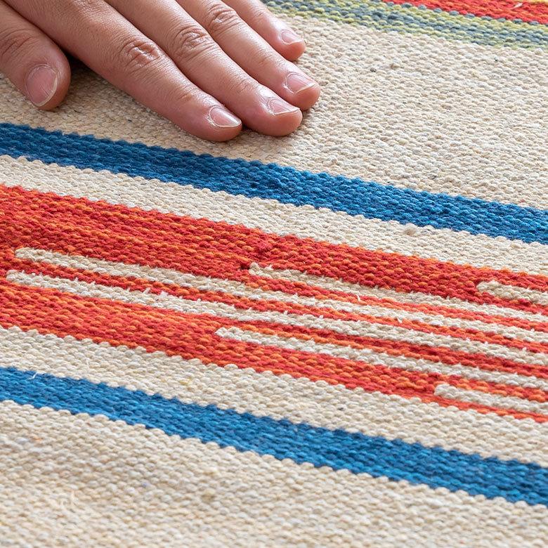 ラグマット ラグ カーペット キリムラグ コットンキリム おしゃれ 200×200cm Aタイプ インド綿 オルテガ ネイティブ 民族 31300 | ELEMENTS（インテリア） | 04