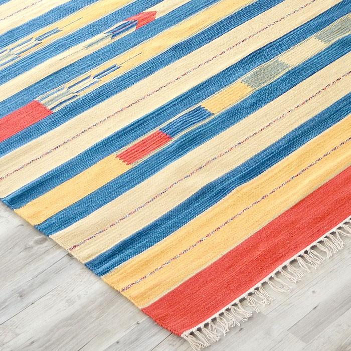 ラグマット ラグ カーペット キリムラグ コットンキリム おしゃれ 200×200cm Cタイプ インド綿 オルテガ ネイティブ 民族 31302 | ELEMENTS（インテリア） | 02