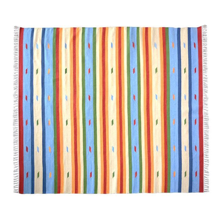 ラグマット ラグ カーペット キリムラグ コットンキリム おしゃれ 200×200cm Dタイプ インド綿 オルテガ ネイティブ 民族 31303 | ELEMENTS（インテリア） | 01