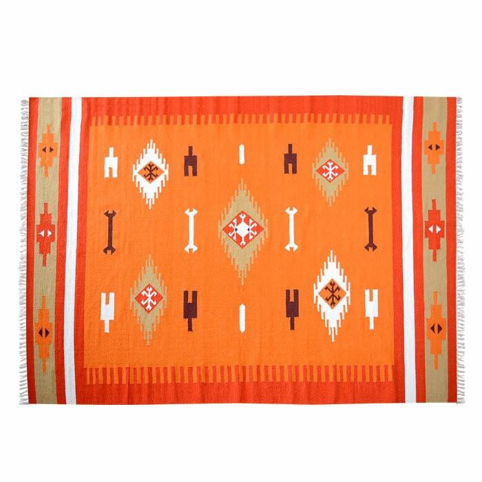 キリムラグ ラグマット コットンキリム ラグ カーペット おしゃれ 長方形 200×250cm Gタイプ インド綿 オルテガ エスニック 民族 31430 | ELEMENTS（インテリア） | 01