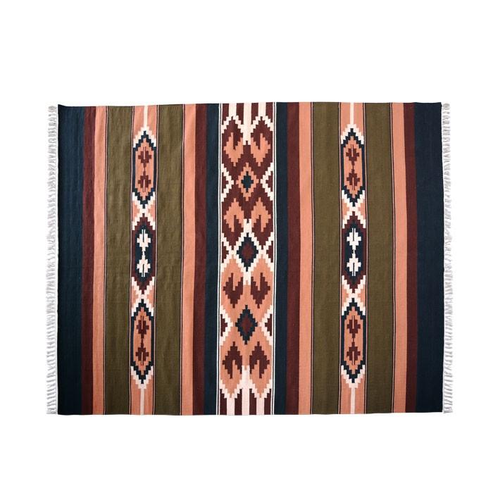 キリムラグ ラグマット コットンキリム ラグ カーペット おしゃれ 長方形 200×250cm Hタイプ インド綿 オルテガ エスニック 民族 31440 | ELEMENTS（インテリア） | 01