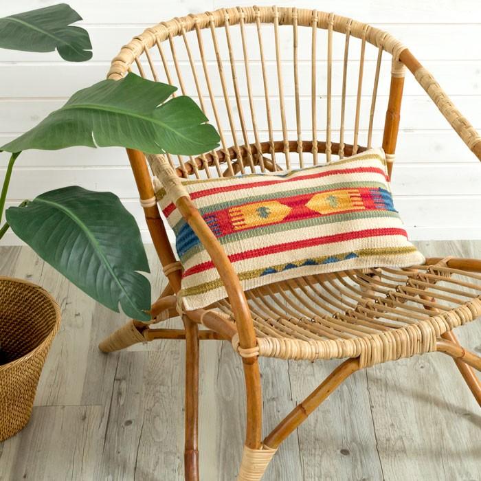 クッションカバー コットンキリム インド綿 約30×50cm おしゃれ 長方形 コットン 綿100 ネイティブ 民族 オルテガ モダン アジアン A 31500 | ブランド登録なし | 01