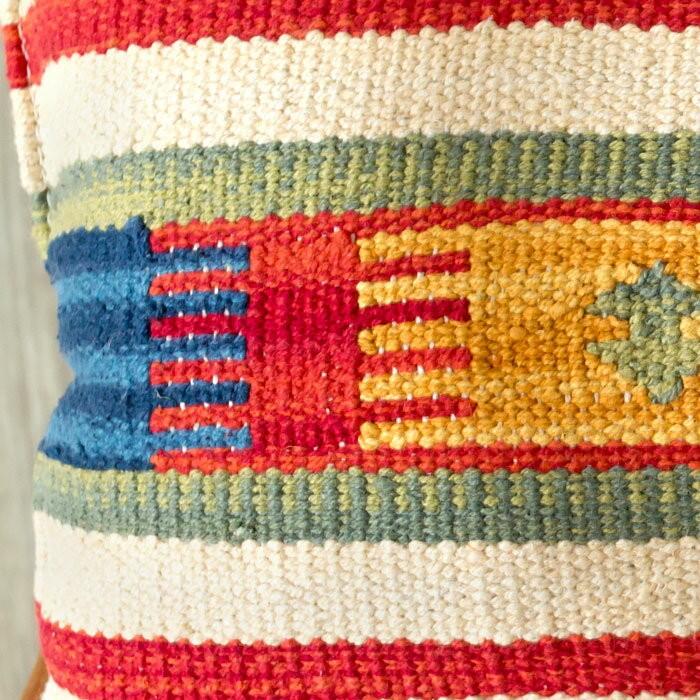 クッションカバー コットンキリム インド綿 約30×50cm おしゃれ 長方形 コットン 綿100 ネイティブ 民族 オルテガ モダン アジアン A 31500 | ブランド登録なし | 02