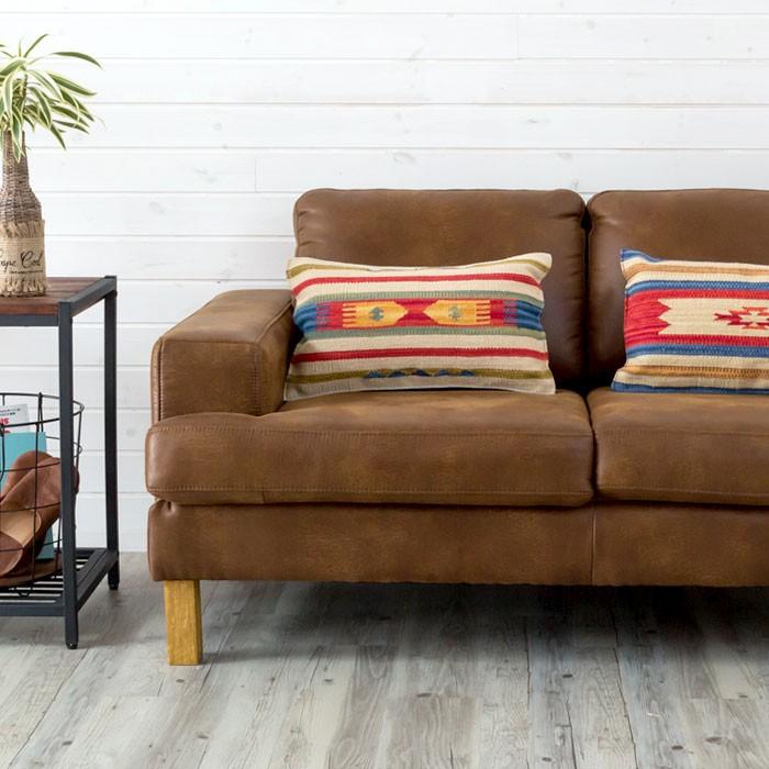 クッションカバー コットンキリム インド綿 約30×50cm おしゃれ 長方形 コットン 綿100 ネイティブ 民族 オルテガ モダン アジアン A 31500 | ブランド登録なし | 03