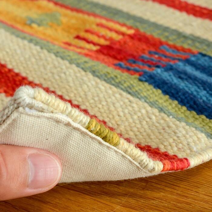 クッションカバー コットンキリム インド綿 約30×50cm おしゃれ 長方形 コットン 綿100 ネイティブ 民族 オルテガ モダン アジアン A 31500 | ブランド登録なし | 06