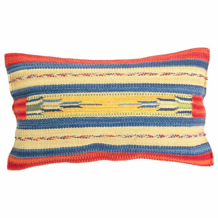 クッションカバー コットンキリム インド綿 約30×50cm おしゃれ 長方形 コットン 綿100 ネイティブ 民族 オルテガ モダン アジアン C 31502 | ブランド登録なし | 05
