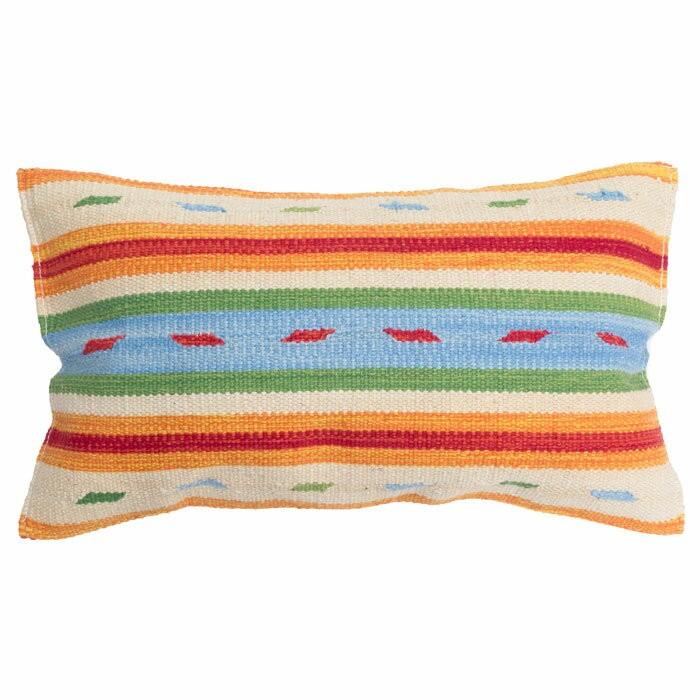 クッションカバー コットンキリム インド綿 約30×50cm おしゃれ 長方形 コットン 綿100 ネイティブ 民族 オルテガ モダン アジアン D 31503 | ブランド登録なし | 05