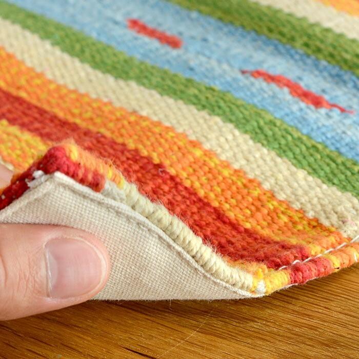 クッションカバー コットンキリム インド綿 約30×50cm おしゃれ 長方形 コットン 綿100 ネイティブ 民族 オルテガ モダン アジアン D 31503 | ブランド登録なし | 06