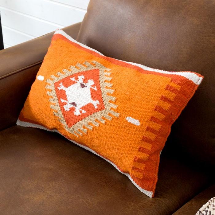クッションカバー コットンキリム インド綿 約30×50cm おしゃれ 長方形 コットン 綿100 エスニック ネイティブ 民族 オルテガ モダン アジアン G 31530 | ブランド登録なし