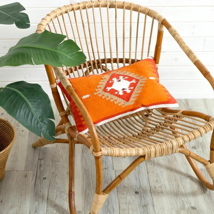 クッションカバー コットンキリム インド綿 約30×50cm おしゃれ 長方形 コットン 綿100 エスニック ネイティブ 民族 オルテガ モダン アジアン G 31530 | ブランド登録なし | 01