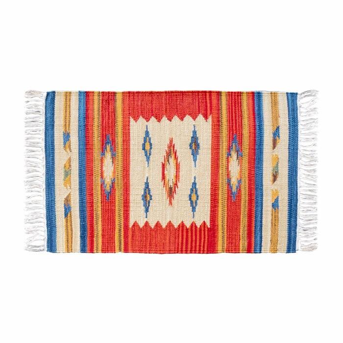 玄関マット 室内 おしゃれ 50×80cm ラグ マット キリム インド綿 オルテガ エスニック ネイティブ 民族 Bタイプ 31601 | ブランド登録なし | 02