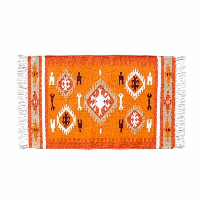 玄関マット 室内 おしゃれ 50×80cm ラグ マット キリム インド綿 オルテガ エスニック ネイティブ 民族 Gタイプ 31630 | ブランド登録なし | 02