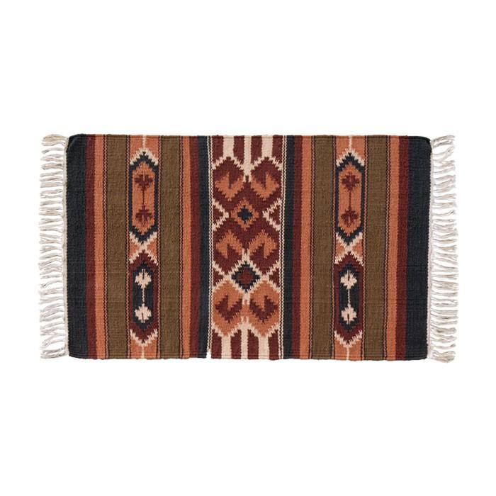 玄関マット 室内 おしゃれ 50×80cm ラグ マット キリム インド綿 オルテガ エスニック ネイティブ 民族 Hタイプ 31640 | ELEMENTS（インテリア） | 02