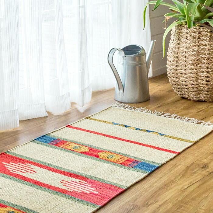 キッチンマット おしゃれ 玄関マット 45×120cm ラグ マット キリム インド綿 オルテガ エスニック ネイティブ 民族 Aタイプ キッチン用品 31700 | ブランド登録なし | 05