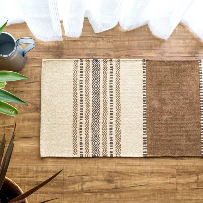 キッチンマット おしゃれ 玄関マット 45×120cm ラグ マット キリム インド綿 オルテガ エスニック ネイティブ 民族 Fタイプ キッチン用品 31720 | ブランド登録なし | 01