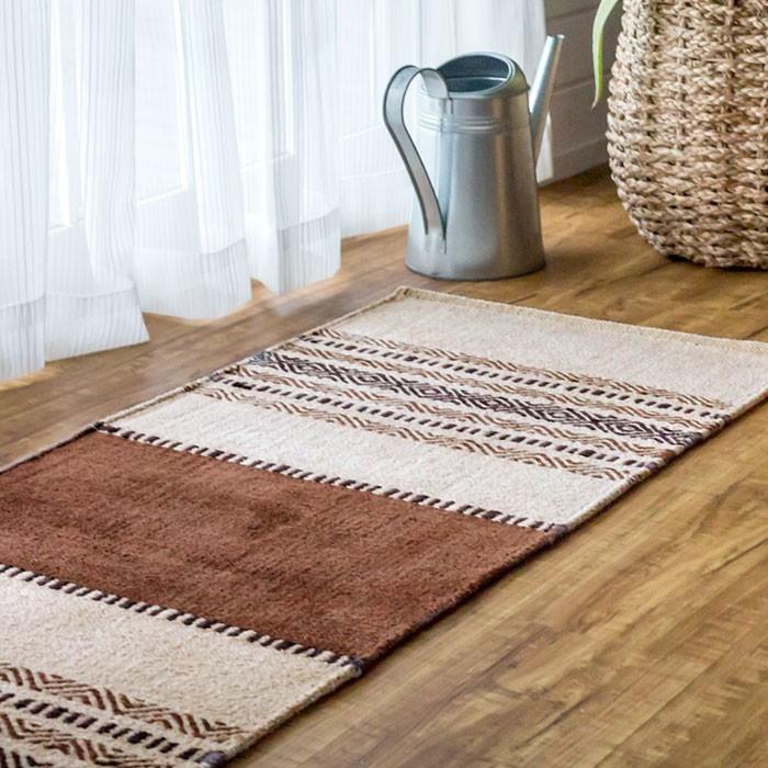 キッチンマット おしゃれ 玄関マット 45×120cm ラグ マット キリム インド綿 オルテガ エスニック ネイティブ 民族 Fタイプ キッチン用品 31720 | ブランド登録なし | 05