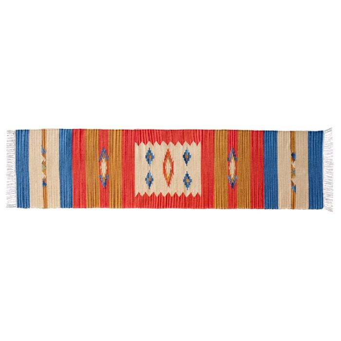 キッチンマット おしゃれ 玄関マット 45×180cm ラグ マット キリム インド綿 ネイティブ 民族 オルテガ エスニック Bタイプ キッチン用品 31801 | ブランド登録なし | 02