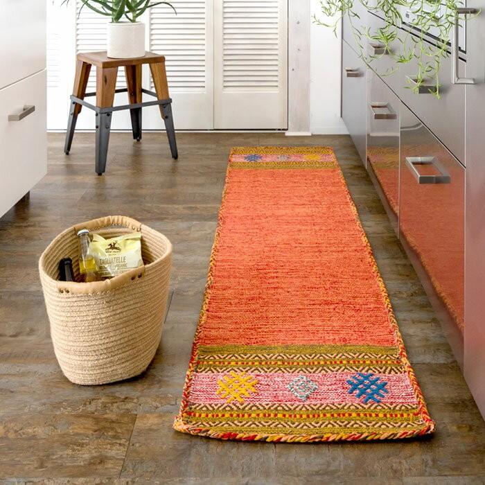 キッチンマット おしゃれ 玄関マット 45×180cm ラグ マット キリム インド綿 ネイティブ 民族 オルテガ エスニック Eタイプ キッチン用品 31810 | ブランド登録なし | 05