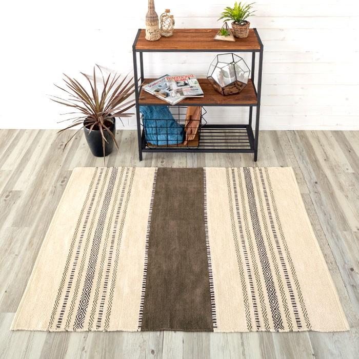 トルコキリム ラグマット幾何学模様のウールラグ 約180*120cm