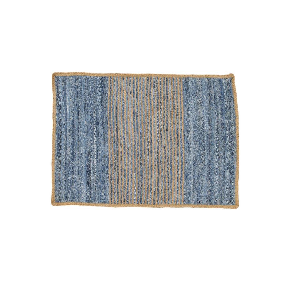 ラグ カーペット マット デニム 幅140cm 100×140 綿 オール シーズン 春 夏 秋 冬 ヴィンテージ  厚手 ジーンズ アップサイクル おしゃれ 北欧 西海岸 32106 | ELEMENTS（インテリア） | 20