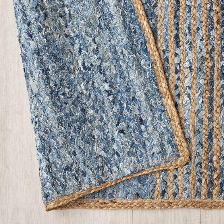 ラグ カーペット マット デニム 幅250cm 200×250 綿 オール シーズン 春 夏 秋 冬 ヴィンテージ  厚手 ジーンズ アップサイクル おしゃれ 北欧 西海岸 32109 | ELEMENTS（インテリア） | 15