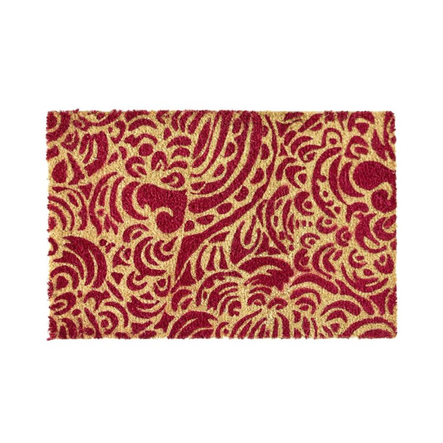 コイヤーマット 玄関マット ドアマット 室外 ダマスク柄 ワインレッド 赤 エントランス テラス デッキ 勝手口 泥落とし 雪 ココナッツ ココヤシ おしゃれ 32113 | ブランド登録なし | 10