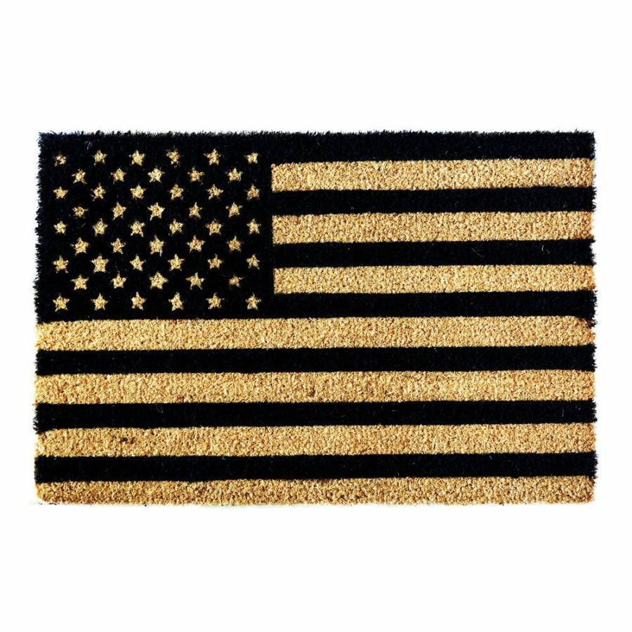 コイヤーマット 玄関マット ドアマット 室外 アメリカ星条旗柄 エントランス テラス デッキ 勝手口 泥落とし 雪 ココナッツ ココヤシ おしゃれ 32115 | ブランド登録なし | 10