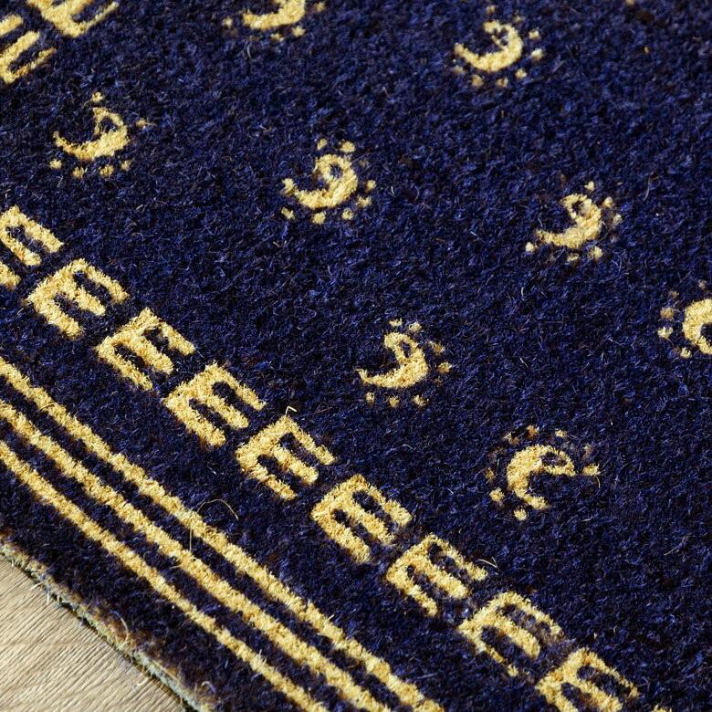 玄関マット ドアマット 室外 コイヤーマット バンダナ柄 エントランス テラス デッキ 勝手口 泥落とし 雪 ココナッツ ココヤシ おしゃれ 3211 | ブランド登録なし | 04