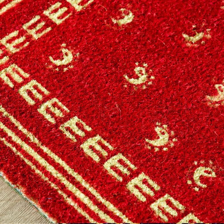 玄関マット ドアマット 室外 コイヤーマット バンダナ柄 エントランス テラス デッキ 勝手口 泥落とし 雪 ココナッツ ココヤシ おしゃれ 3211 | ブランド登録なし | 05