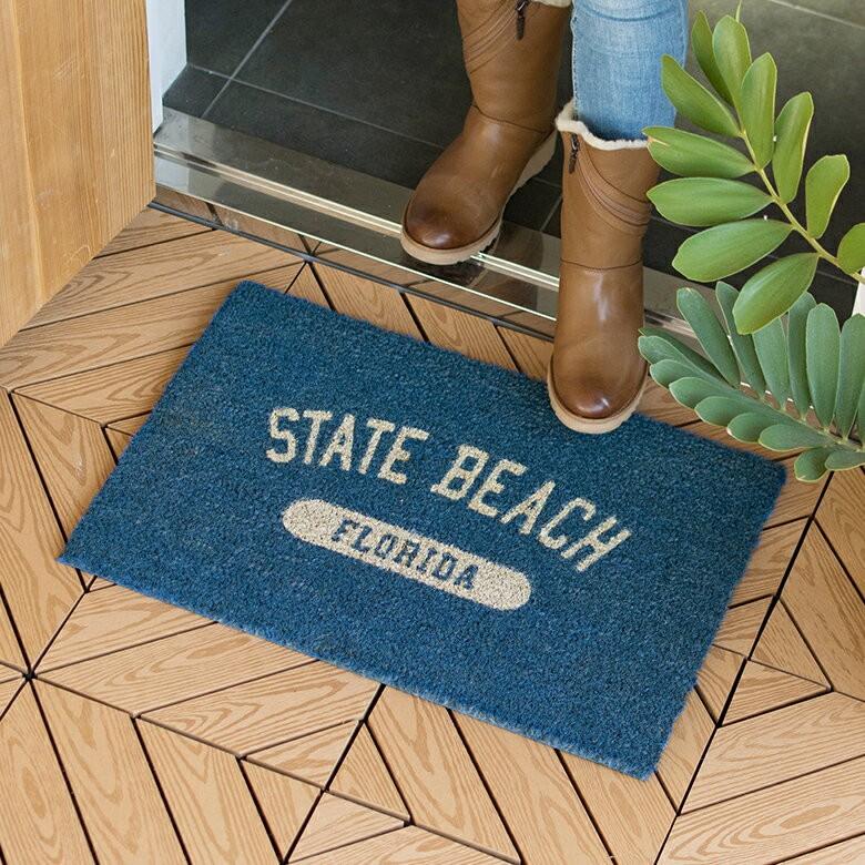 玄関マット ドアマット 室外 コイヤーマット STATE BEACH エントランス テラス デッキ 勝手口 泥落とし 雪 ココナッツ ココヤシ おしゃれ 32121 | ブランド登録なし | 01
