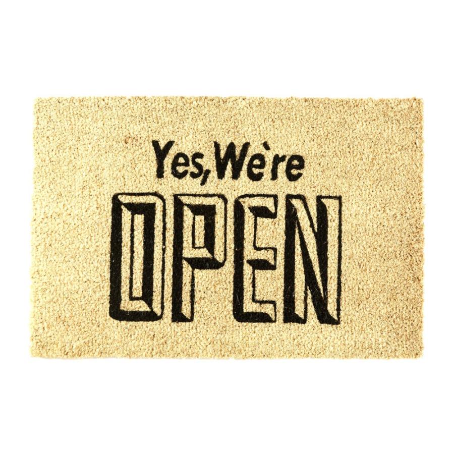 コイヤーマット 玄関マット ドアマット 室外 OPEN ブラウン エントランス テラス デッキ 勝手口 泥落とし 雪 ココナッツ ココヤシ おしゃれ 32124 | ブランド登録なし | 10