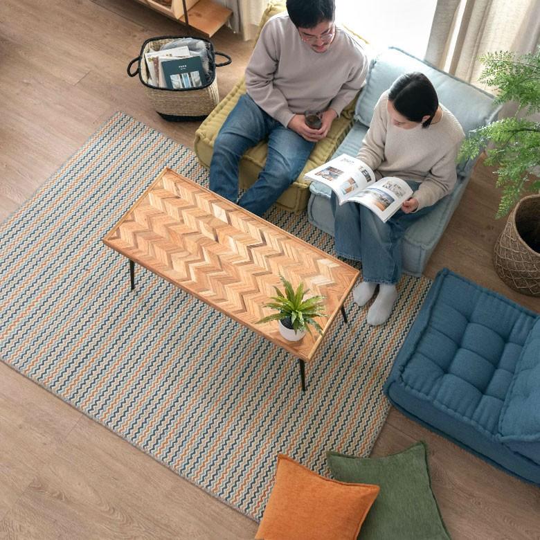 ラグ ラグマット 約140×200cm インド製 ウール コットン