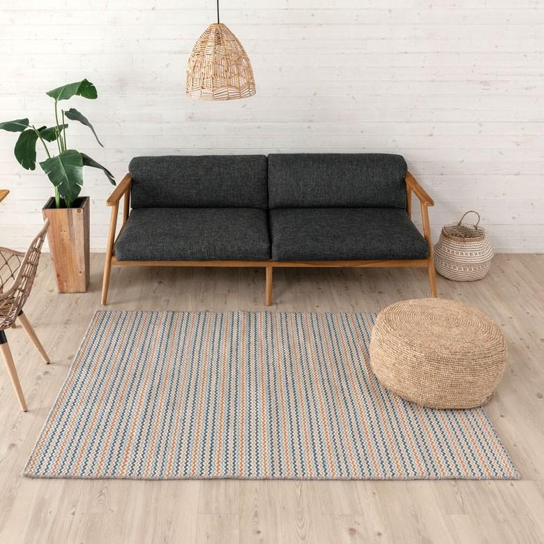 ラグ ラグマット 約140×200cm インド製 ウール コットン