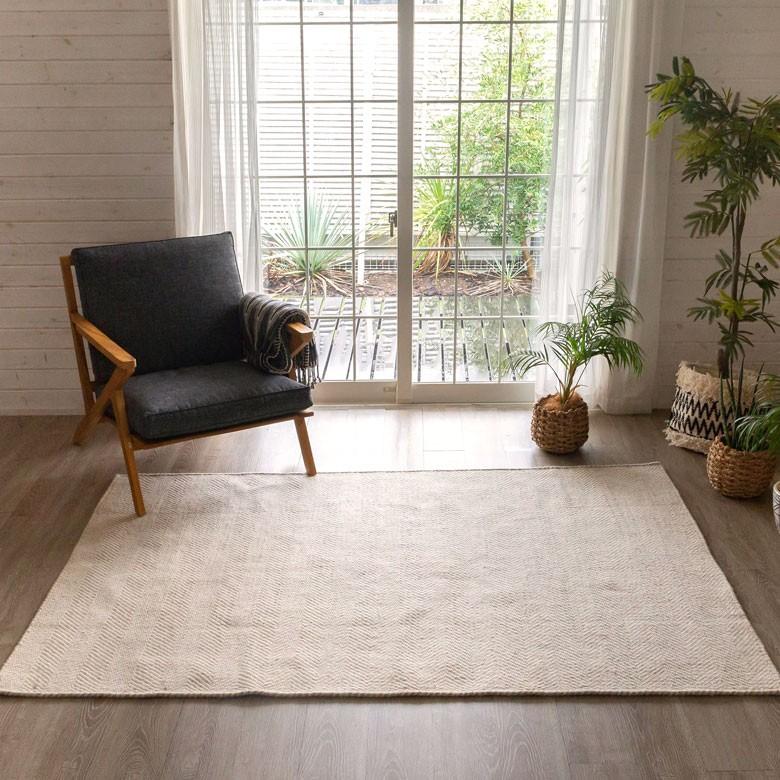 ラグ ラグマット 約140×200cm インド製 コットン ブラック ホワイト モノトーン シェブロン ボーダー ストライプ ジグザグ 北欧 インテリア おしゃれ 34412-be | ブランド登録なし | 11