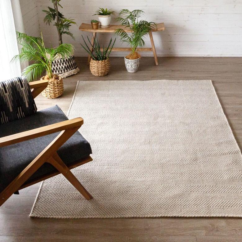 ラグ ラグマット 約140×200cm インド製 コットン ブラック ホワイト モノトーン シェブロン ボーダー ストライプ ジグザグ 北欧 インテリア おしゃれ 34412-be | ブランド登録なし | 08