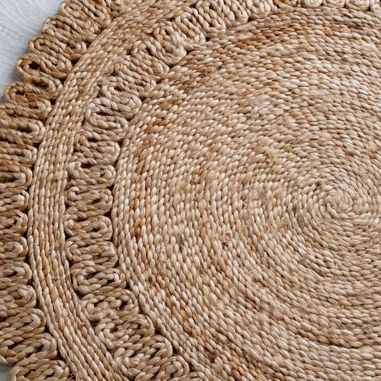 ジュートラグ  円形 ラウンド 約90×90cm 麻 天然素材 ラグ 敷物 ひんやり 夏 和 和モダン インテリア 涼しい おしゃれ マット 34413 | ELEMENTS（インテリア） | 11