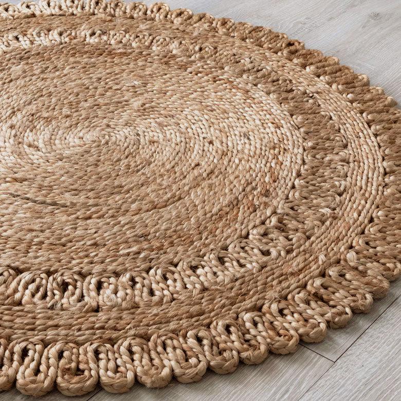 ジュートラグ  円形 ラウンド 約90×90cm 麻 天然素材 ラグ 敷物 ひんやり 夏 和 和モダン インテリア 涼しい おしゃれ マット 34413 | ELEMENTS（インテリア） | 15