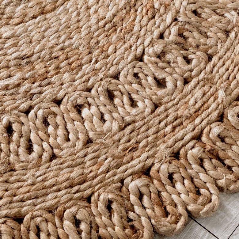 ジュートラグ  円形 ラウンド 約90×90cm 麻 天然素材 ラグ 敷物 ひんやり 夏 和 和モダン インテリア 涼しい おしゃれ マット 34413 | ELEMENTS（インテリア） | 03