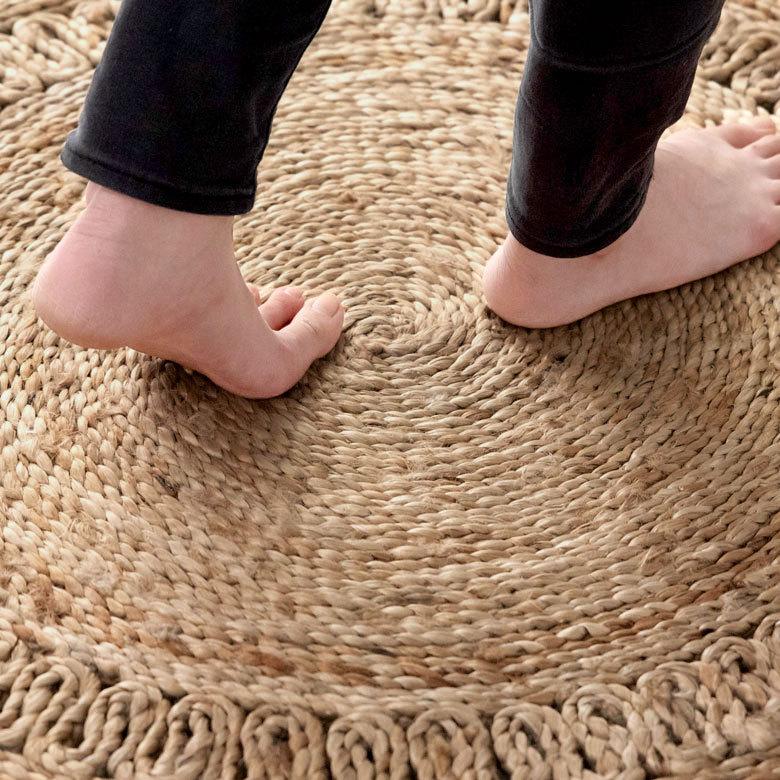 ジュートラグ  円形 ラウンド 約90×90cm 麻 天然素材 ラグ 敷物 ひんやり 夏 和 和モダン インテリア 涼しい おしゃれ マット 34413 | ELEMENTS（インテリア） | 07