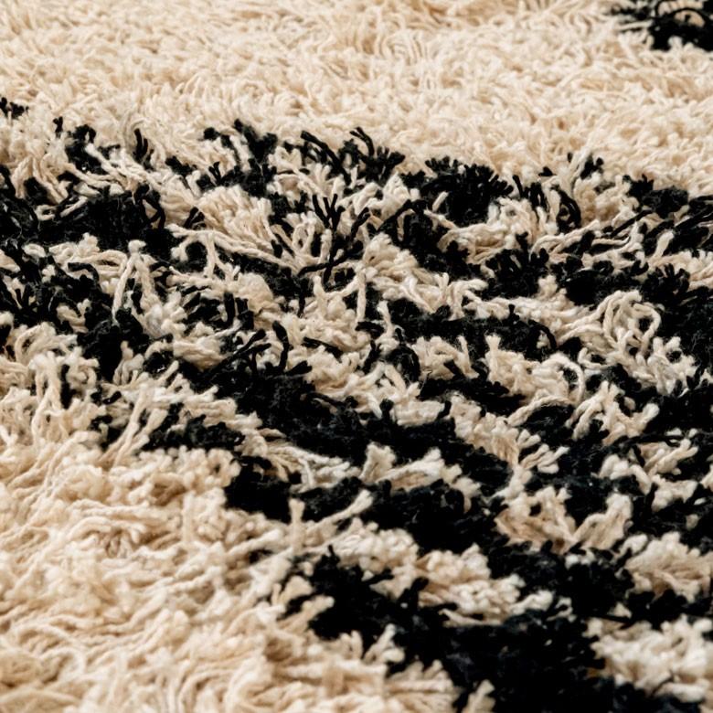 ラグ ラグマット ダイヤ柄 ダイヤモンド 100×140cm 白黒 BOHO カーペット 絨毯 じゅうたん おしゃれ エスニック ボーホー モノトーン  オールシーズン 34415 | ブランド登録なし | 03