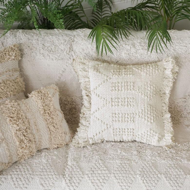 クッションカバー クッション ボヘミアン 45×45cm ホワイト アイボリー BOHO カバー おしゃれ お洒落 エスニック ボーホー 四角 34425 | ブランド登録なし | 14